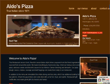 Tablet Screenshot of aldos-pizza.com